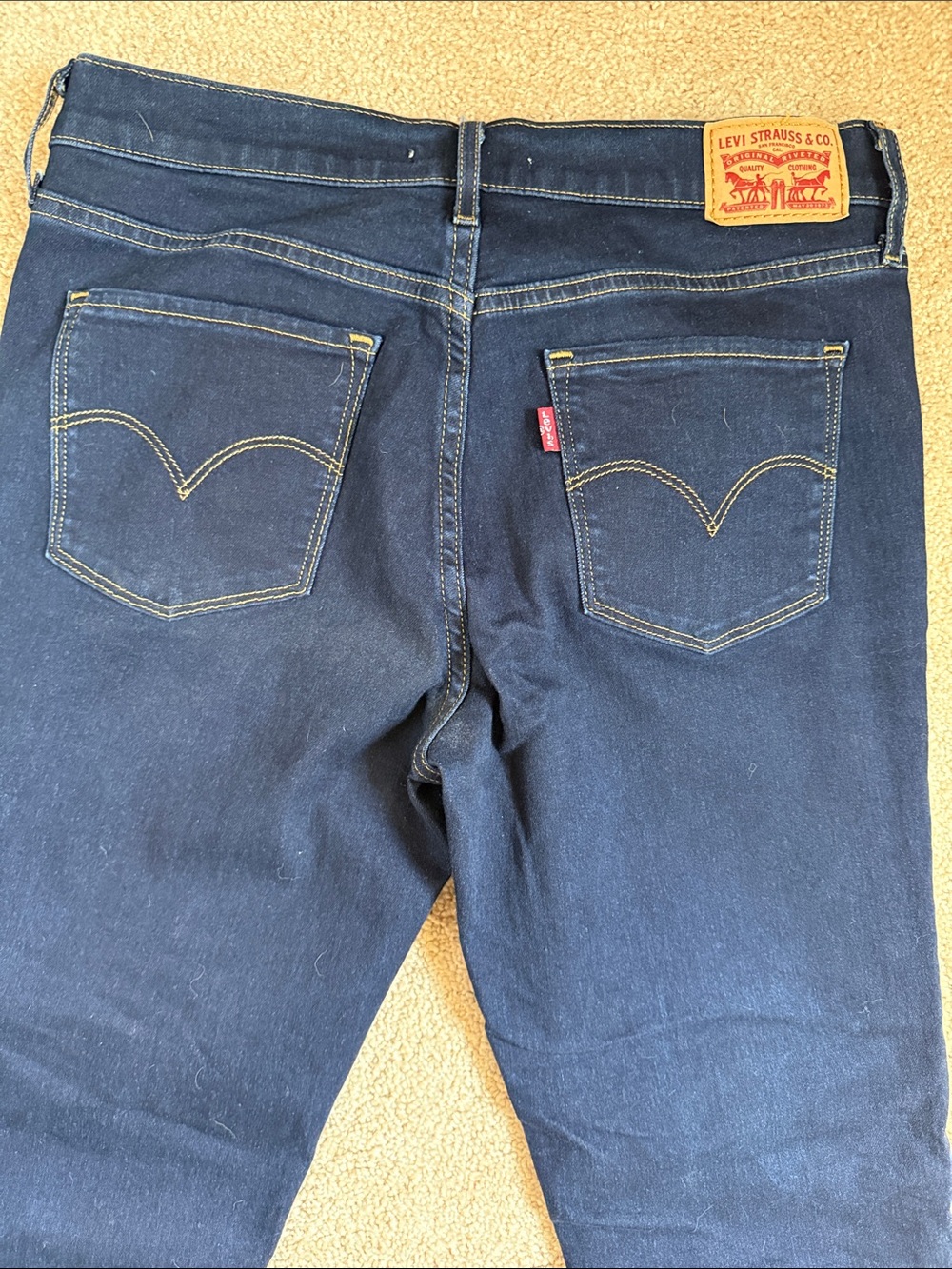 Levi’s Ladies 312 Shaping Slim Deep Indigo Dark Wash Jeans.  Size W29 L32 - Picture 6 of 10